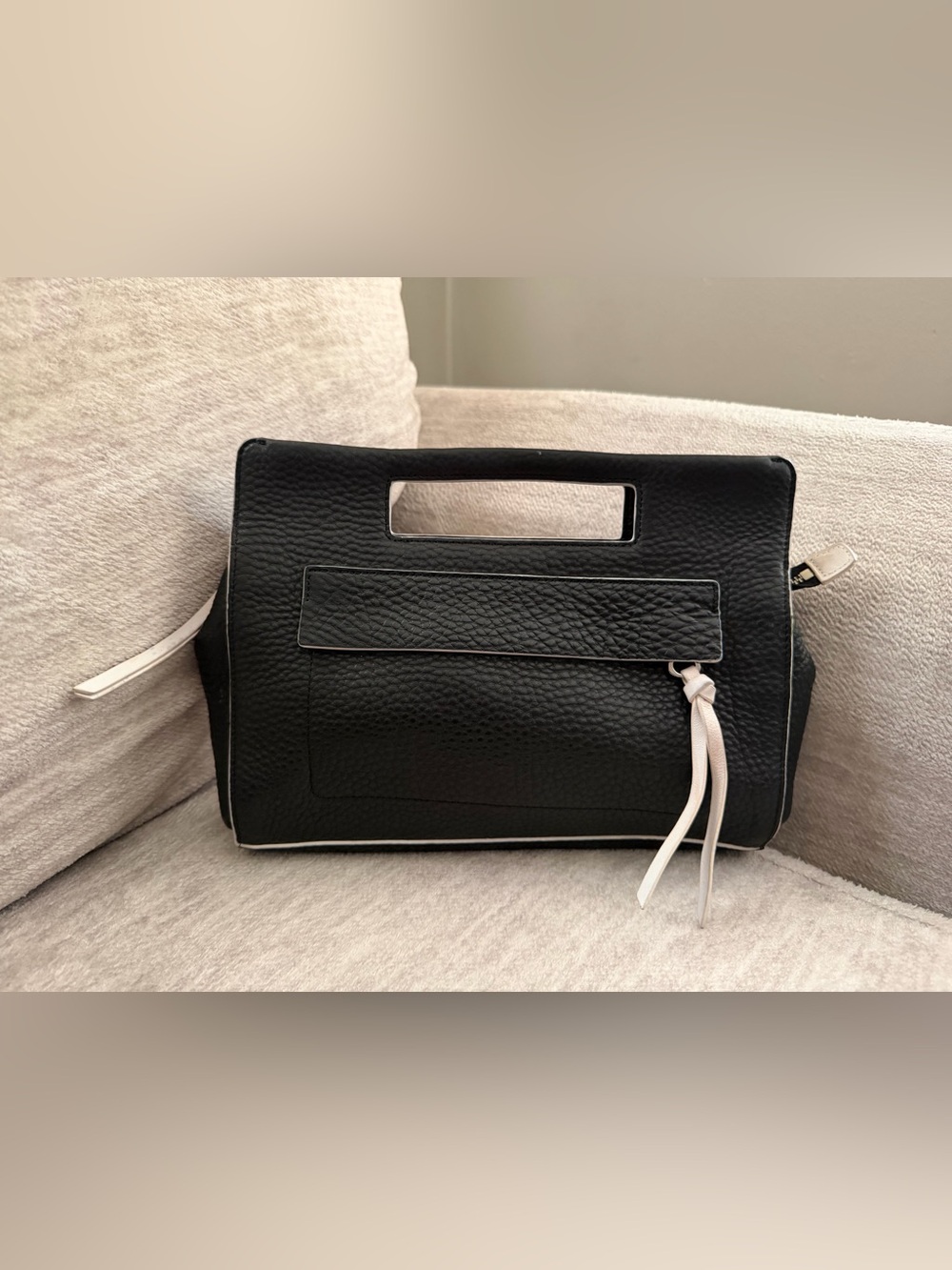 Coach Legacy Black Pebbled Leather Bleecker Basket Clutch Purse